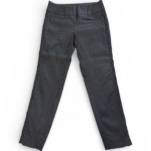 New York & Company Pinstripe Pull-On Ankle Pants – Black & White, Size S